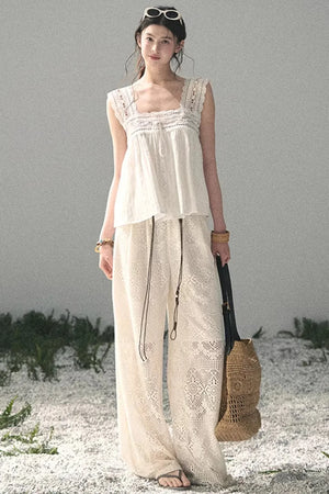 Summer Lace Transparent Blouse
