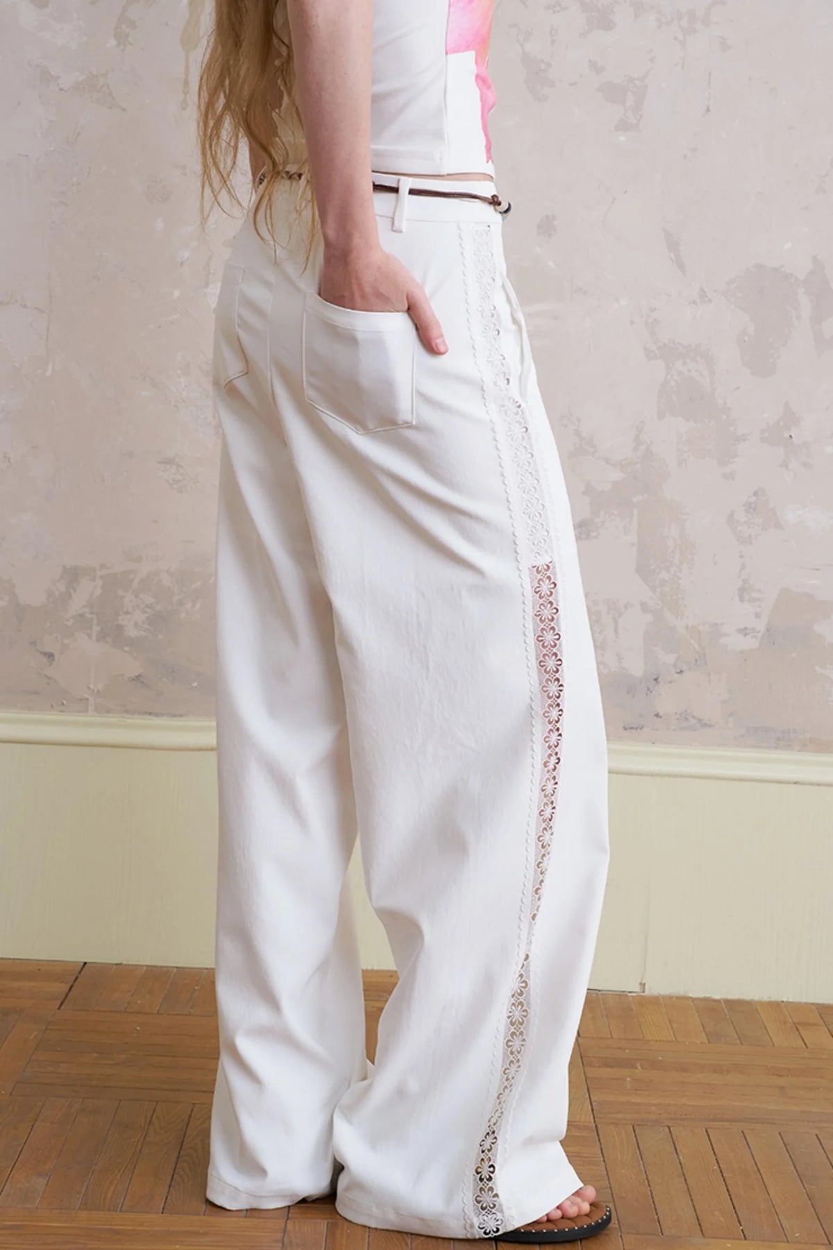Summer Lace-Up Casual Pants