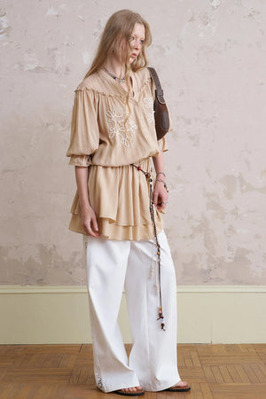Summer Lace-Up Casual Pants