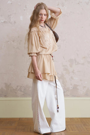 Summer Lace-Up Casual Pants