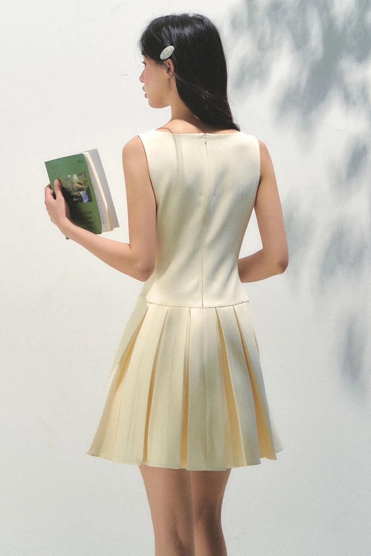 Summer Navy Pleated Dress