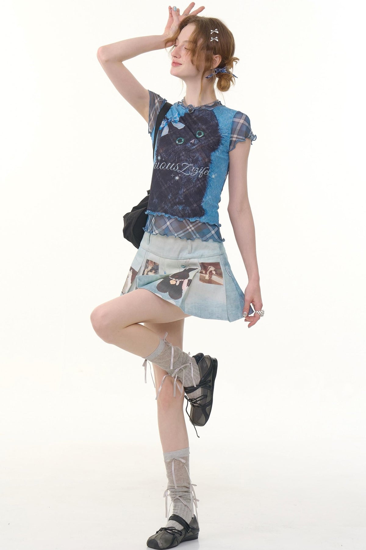 Summer Plaid Mesh Tee
