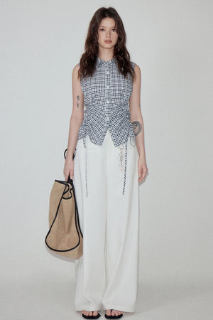 Summer Plaid Shirt Pants Set-Up