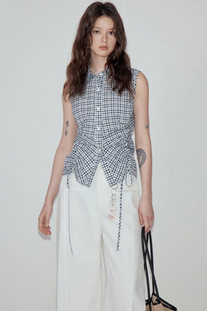 Summer Plaid Shirt Pants Set-Up