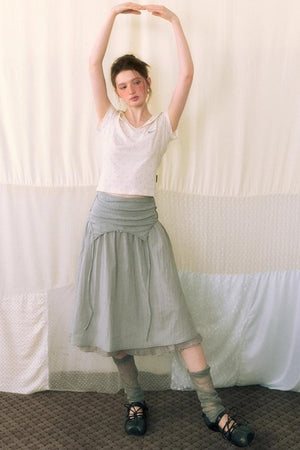 Summer Polka Dot Doll Neck Tee