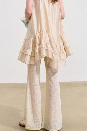 Summer Ruffle Lace And Pants Set-Up