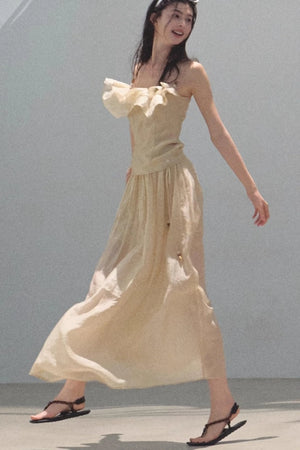 Summer Ruffled Camisole Skirt Set-Up