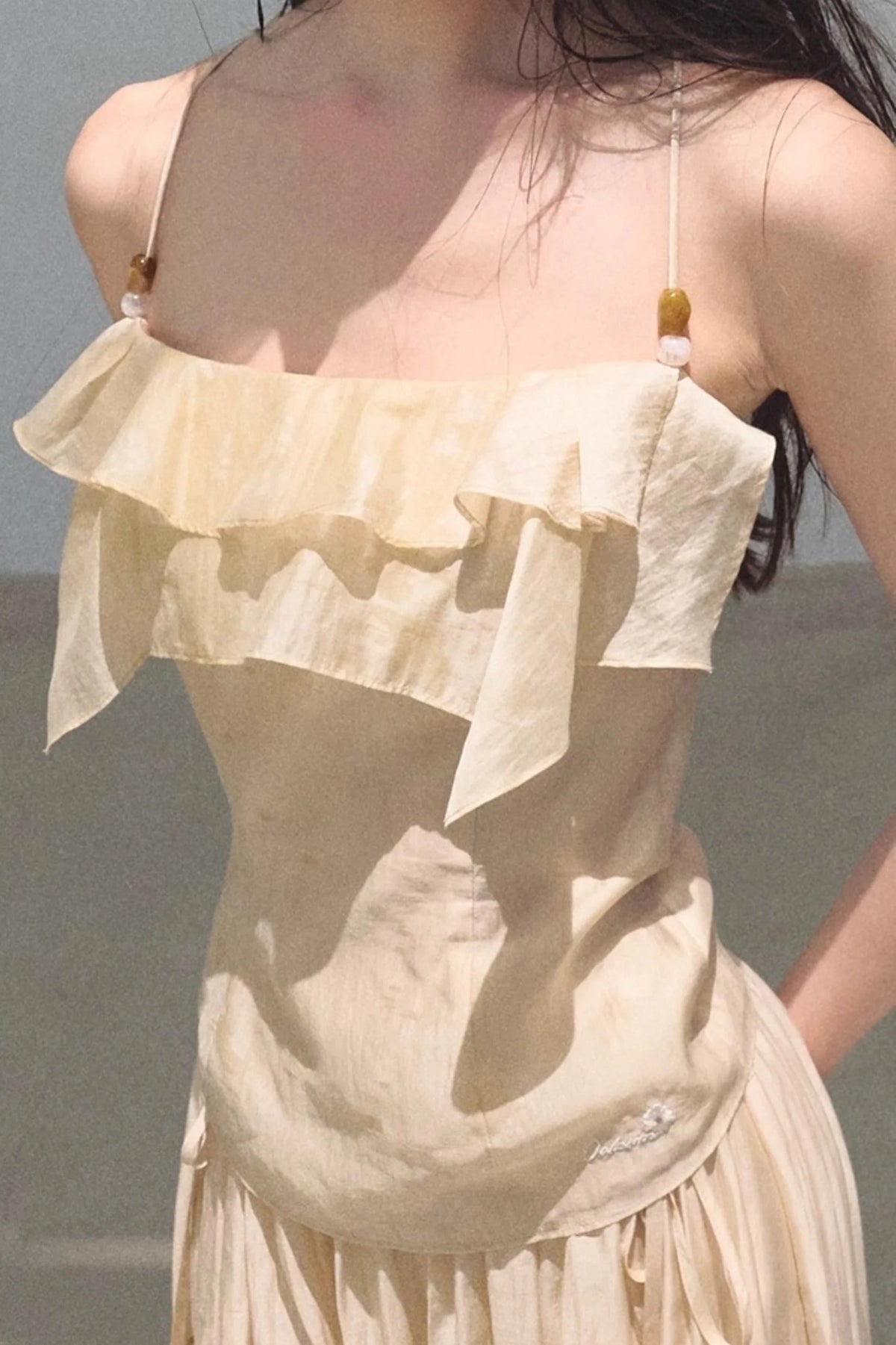 Summer Ruffled Camisole Skirt Set-Up