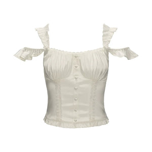 Summer Satin Pleated Camisole