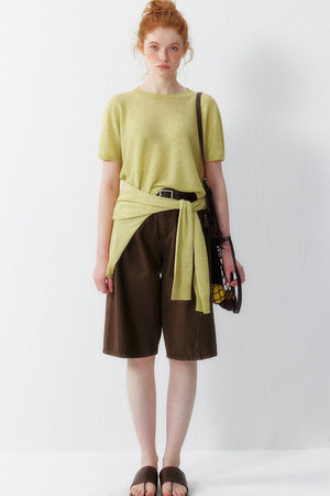 Summer Thin Breathable Knit Cardigan Set-Up