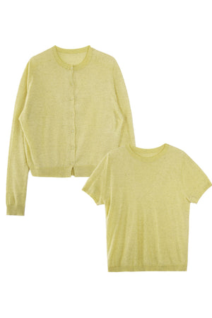 Summer Thin Breathable Knit Cardigan Set-Up