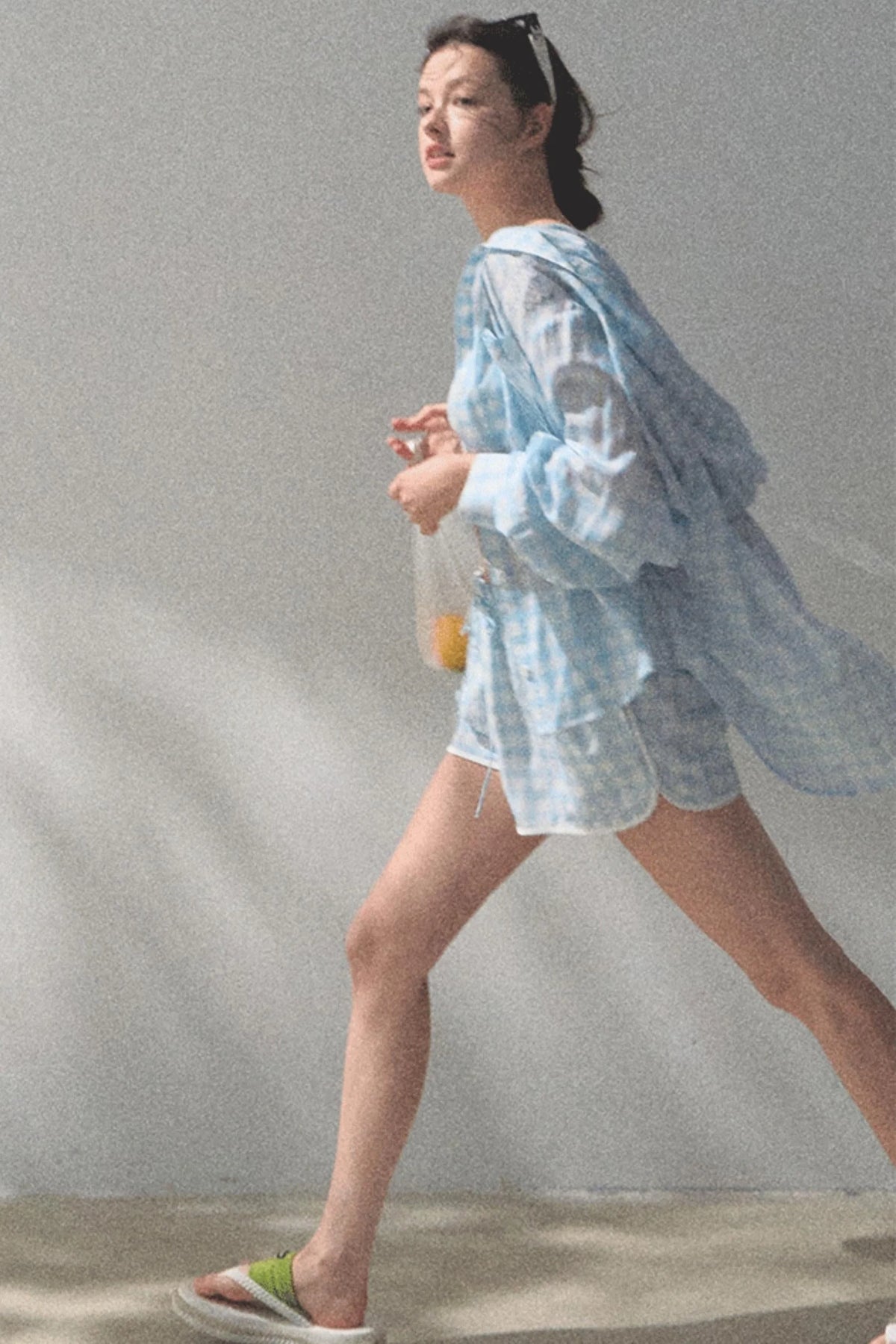 Sun Plaid Shirt & Shorts Set-Up