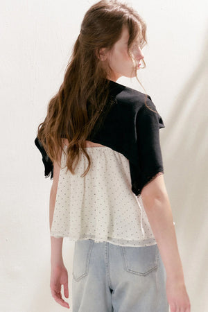 Sun-Protective Lace-Edged Knit Cardigan