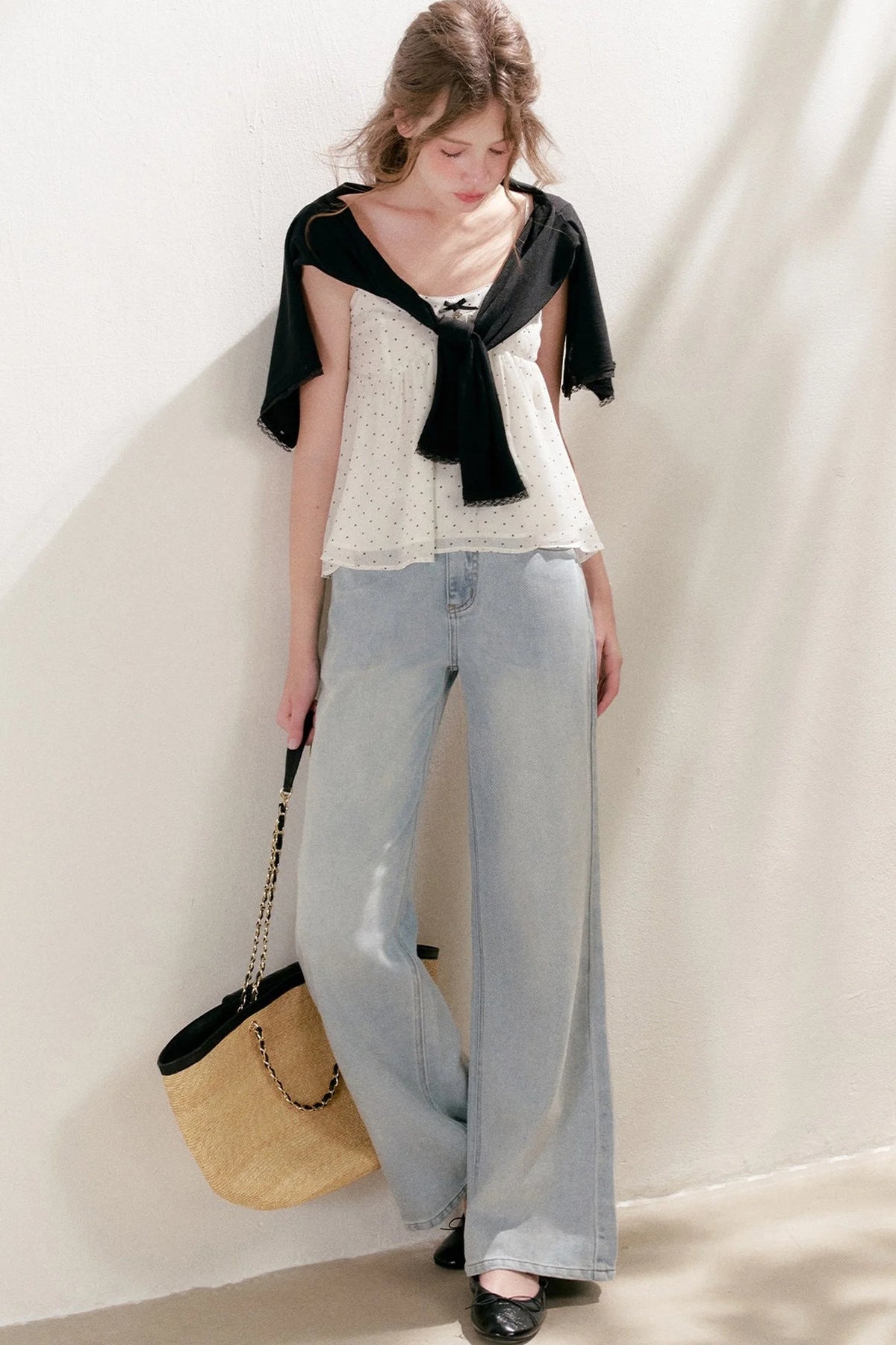 Sun-Protective Lace-Edged Knit Cardigan
