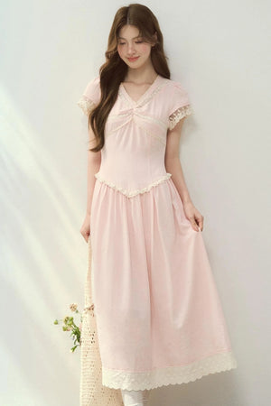 Sunlight Lace Waist-Cinching Dress