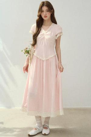 Sunlight Lace Waist-Cinching Dress