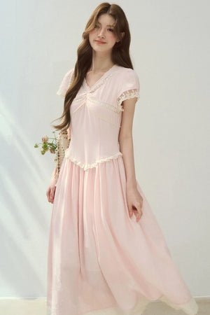 Sunlight Lace Waist-Cinching Dress