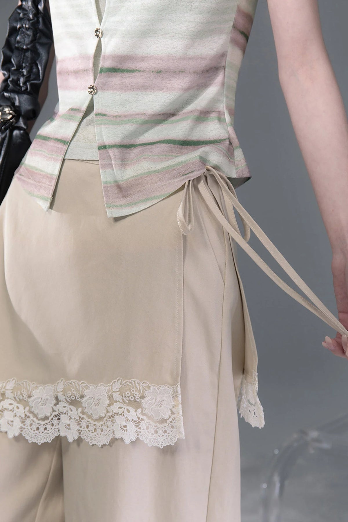 Sunset Dune Lyocell Detachable Flap Wide-Leg Pants