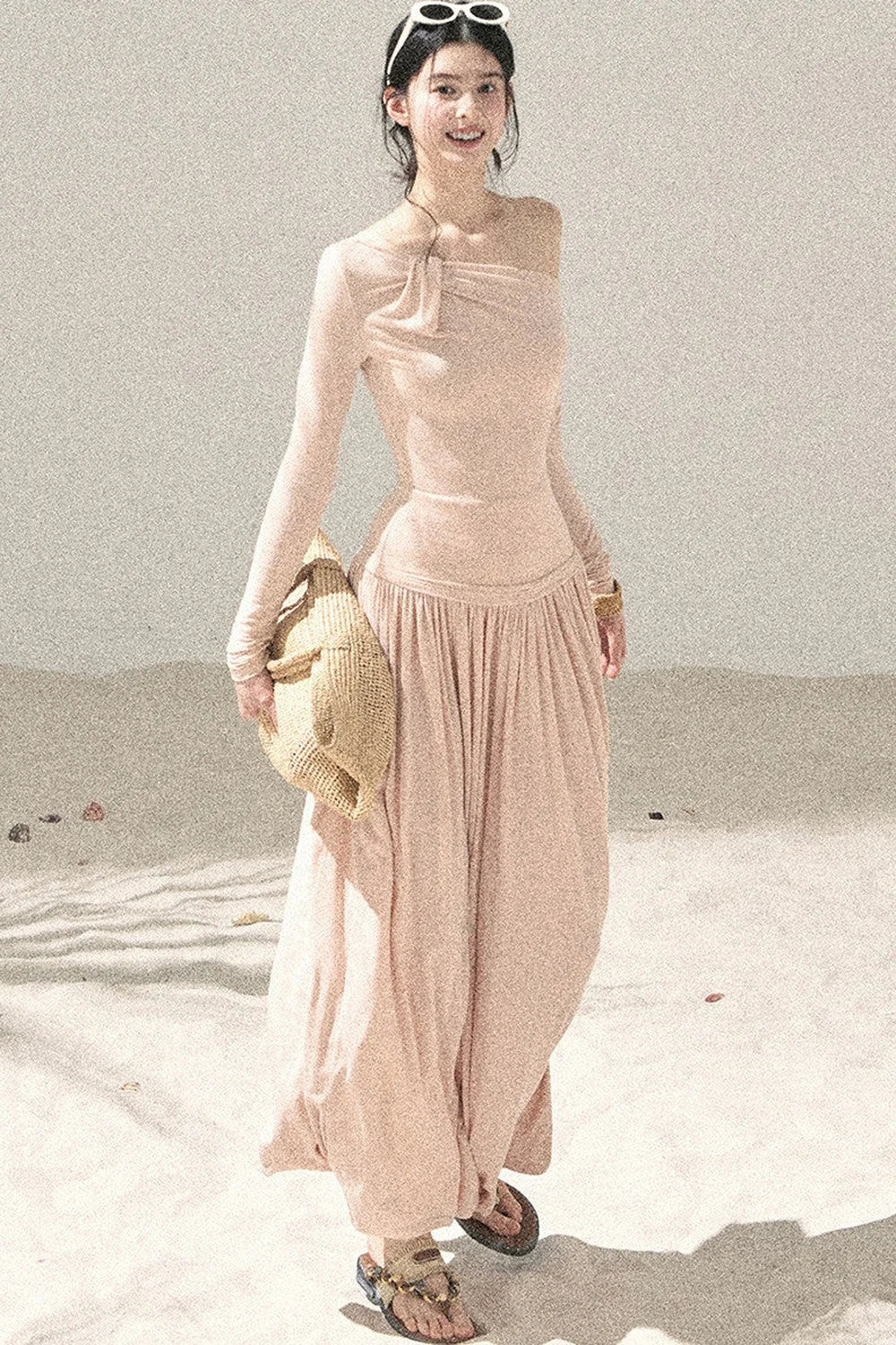 Sunset Elegance Top and Skirt Set-Up