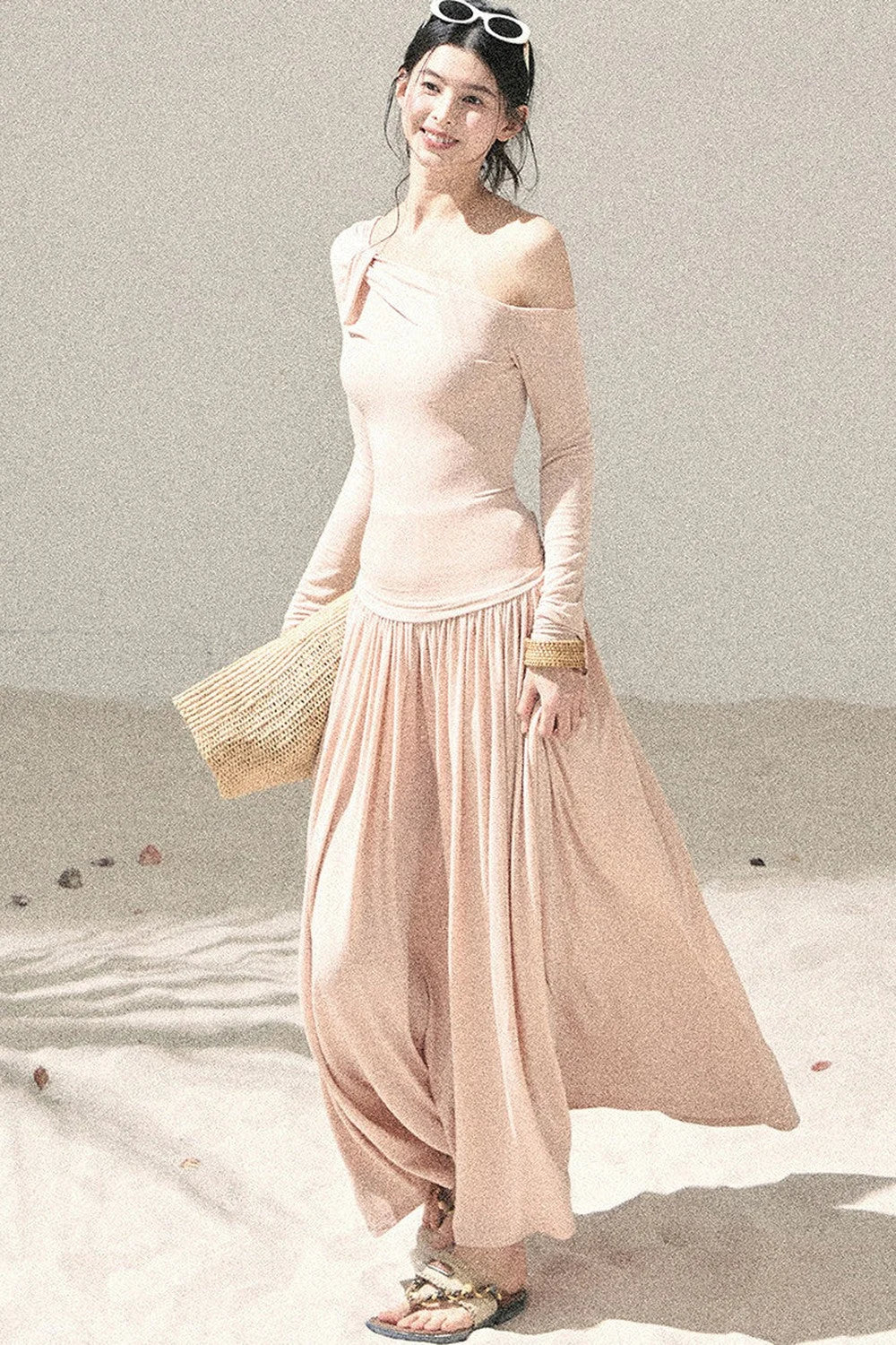 Sunset Elegance Top and Skirt Set-Up