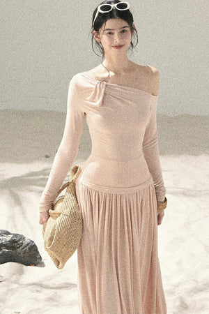 Sunset Elegance Top and Skirt Set-Up