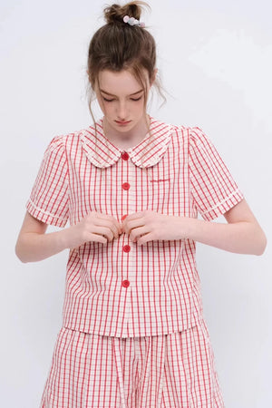 Sunset Island Doll Collar Shirt