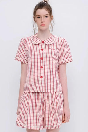 Sunset Island Doll Collar Shirt