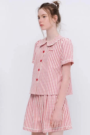Sunset Island Doll Collar Shirt
