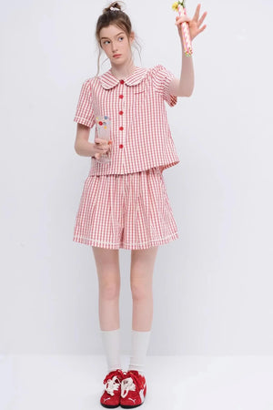 Sunset Island Doll Collar Shirt