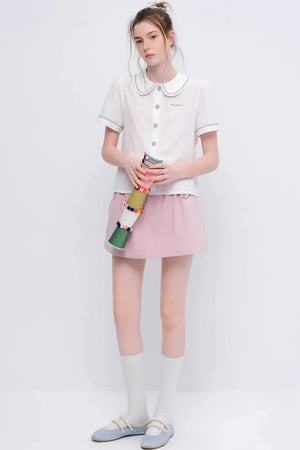 Sunset Island Doll Collar Shirt