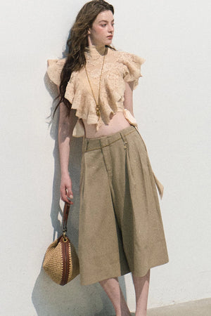 Sunset Lace Ruffle Blouse