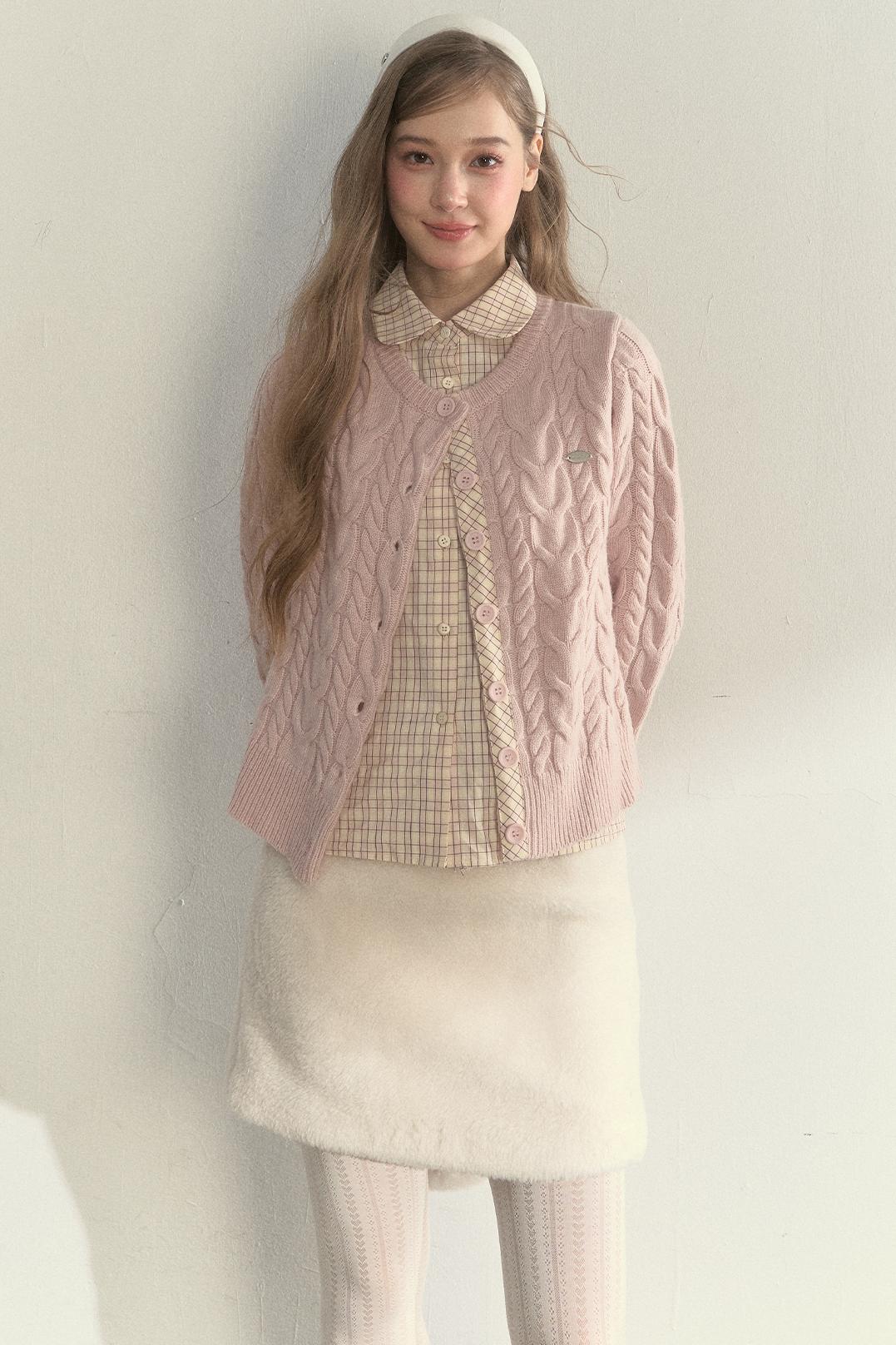 Sunset Pine Forest Wool Sweater