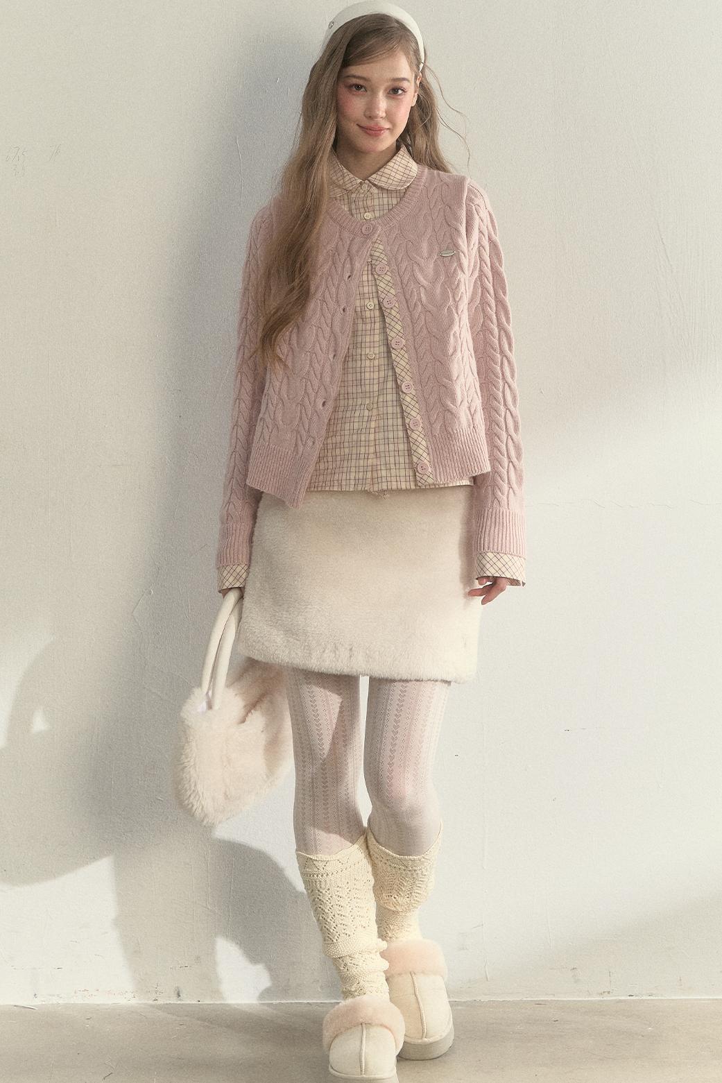 Sunset Pine Forest Wool Sweater