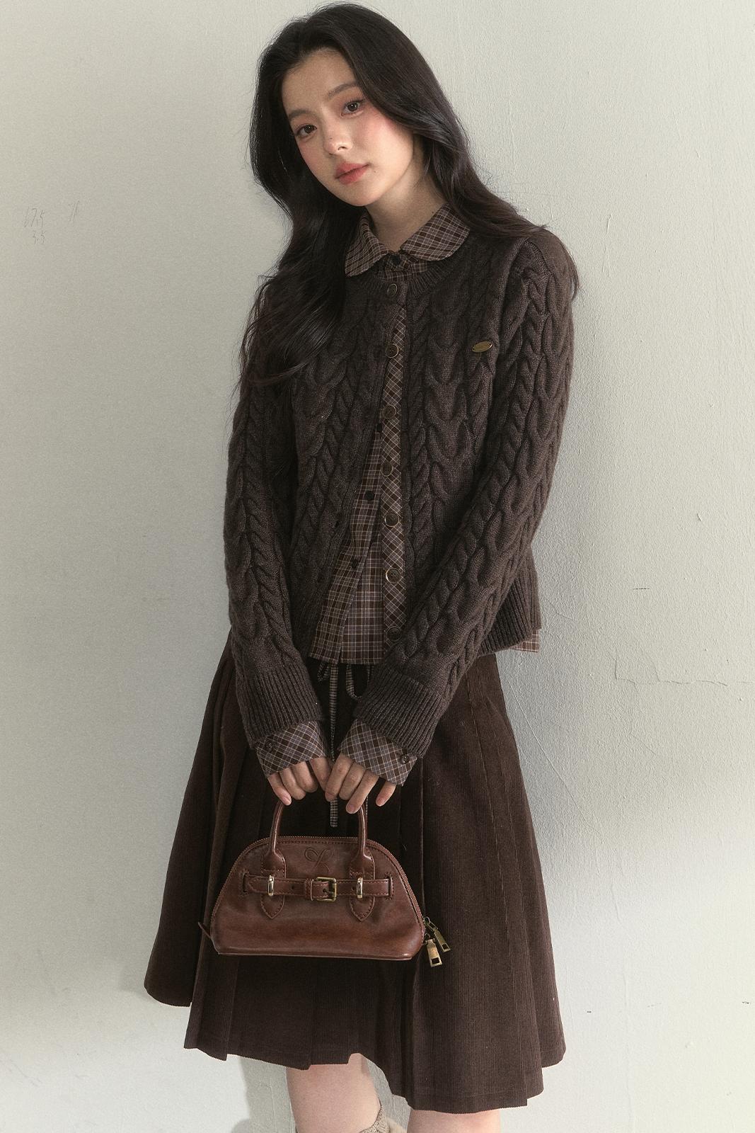 Sunset Pine Forest Wool Sweater