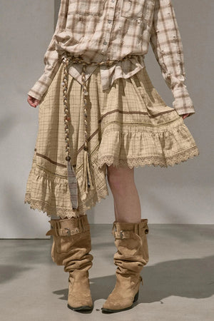 Super Good-Looking Plaid Midi Skirt