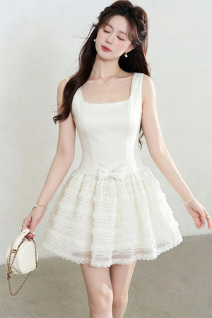 Suspender Lace Puffy Dress