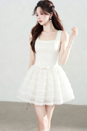 Suspender Lace Puffy Dress