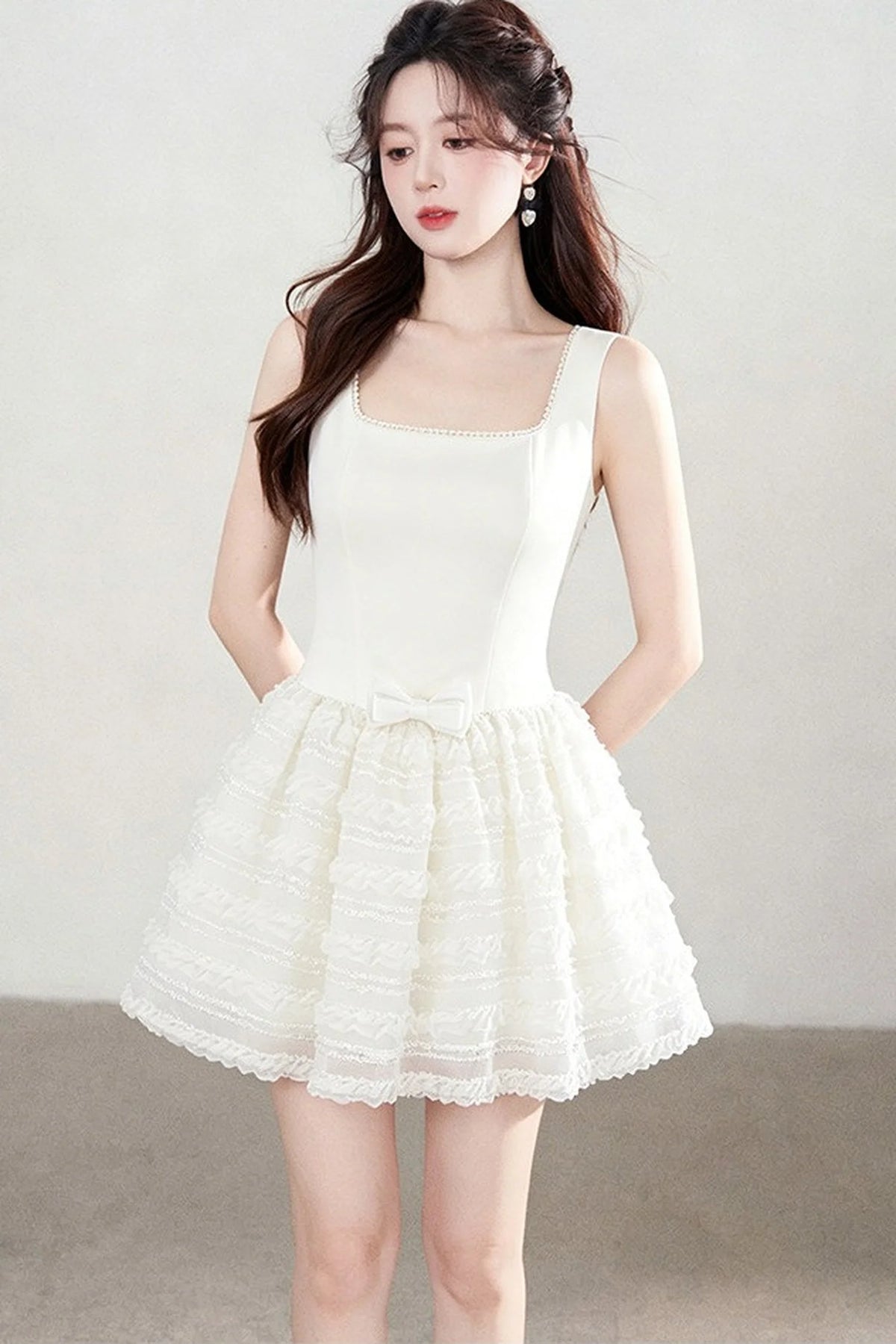 Suspender Lace Puffy Dress