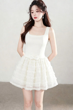 Suspender Lace Puffy Dress