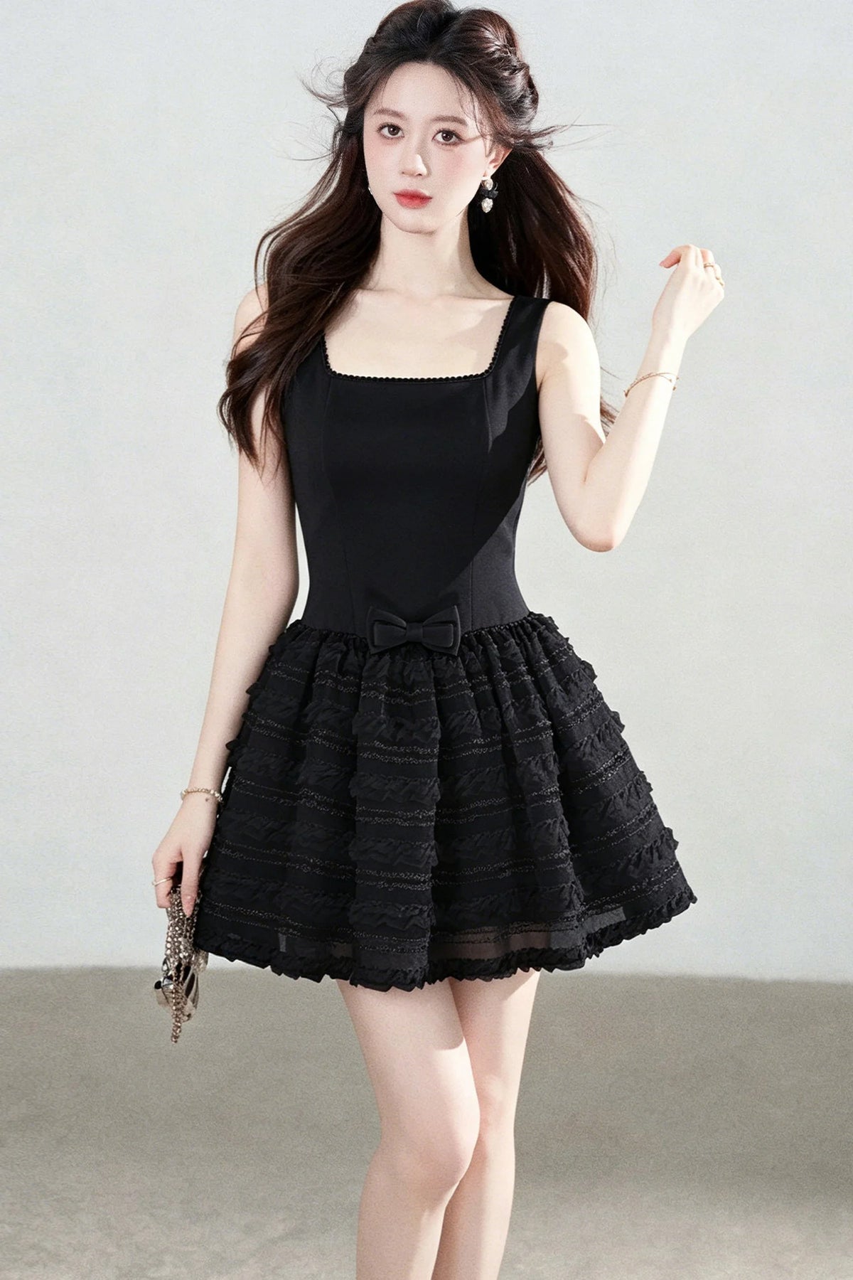 Suspender Lace Puffy Dress