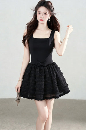 Suspender Lace Puffy Dress