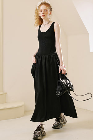 Swallow Embroidered Summer Dress