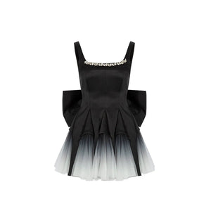 Swan Dance Mesh Panelled Slip Dress