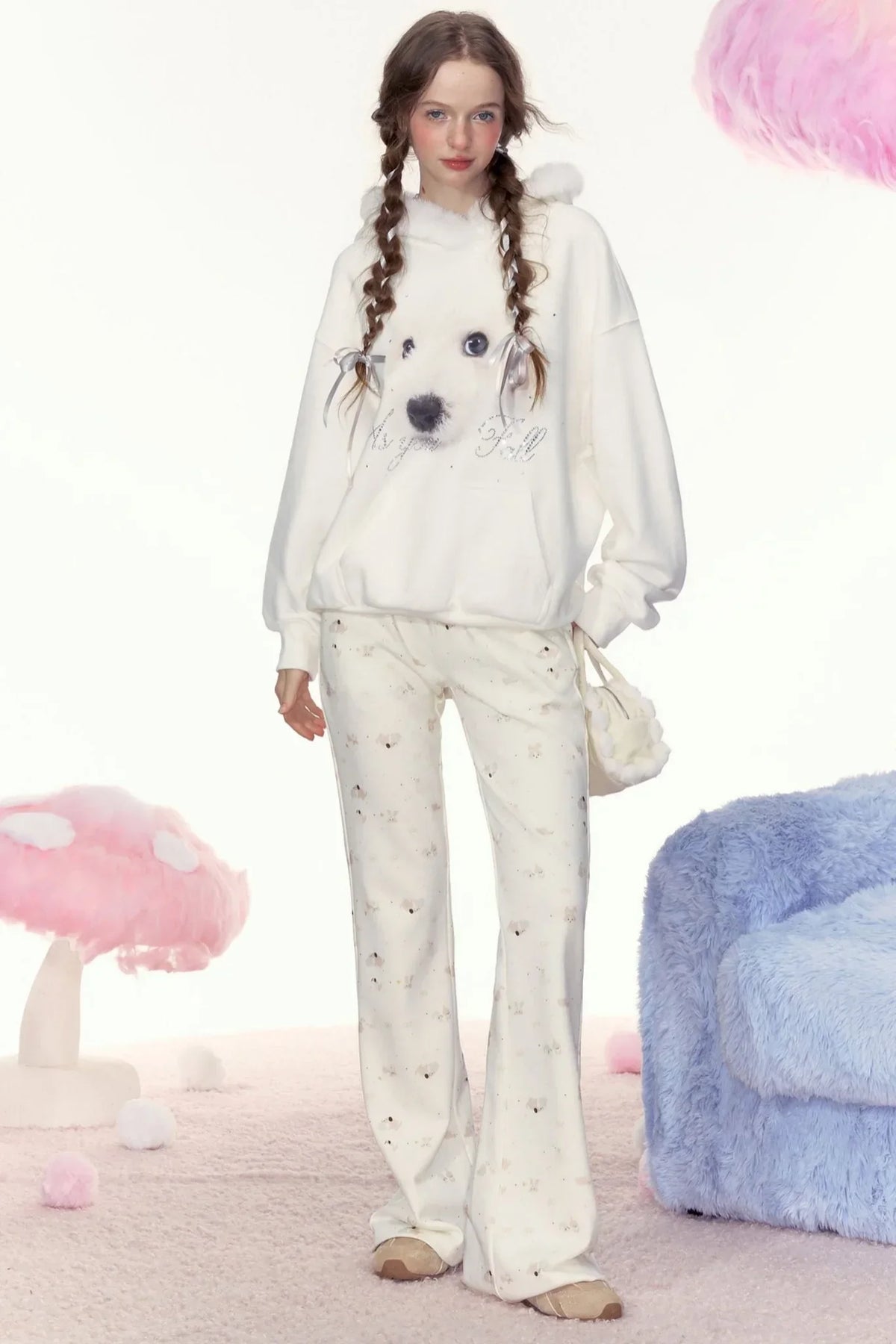 Sweet And Casual Hooded Sweatshirt