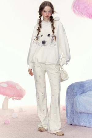 Sweet And Casual Hooded Sweatshirt