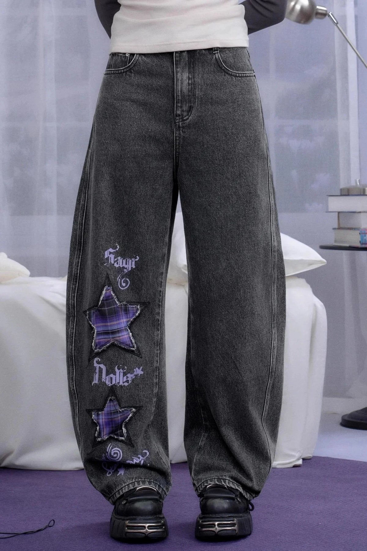 Sweet and Cool Dark Gray Washed Jeans