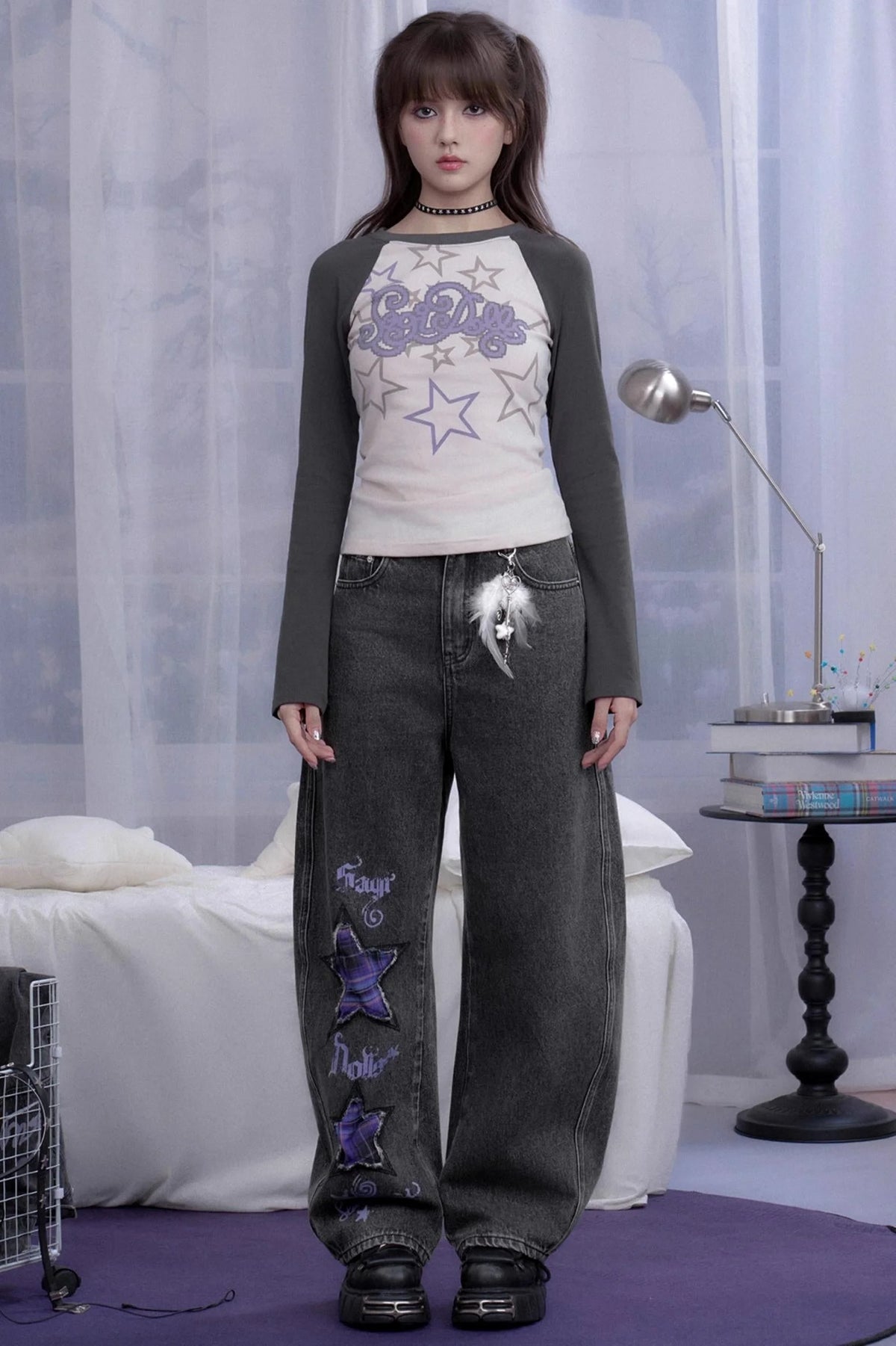 Sweet and Cool Dark Gray Washed Jeans