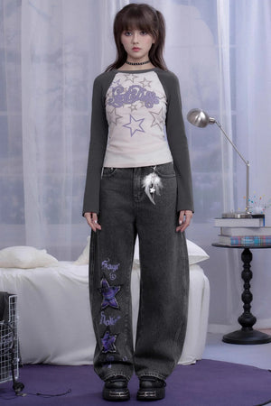 Sweet and Cool Dark Gray Washed Jeans