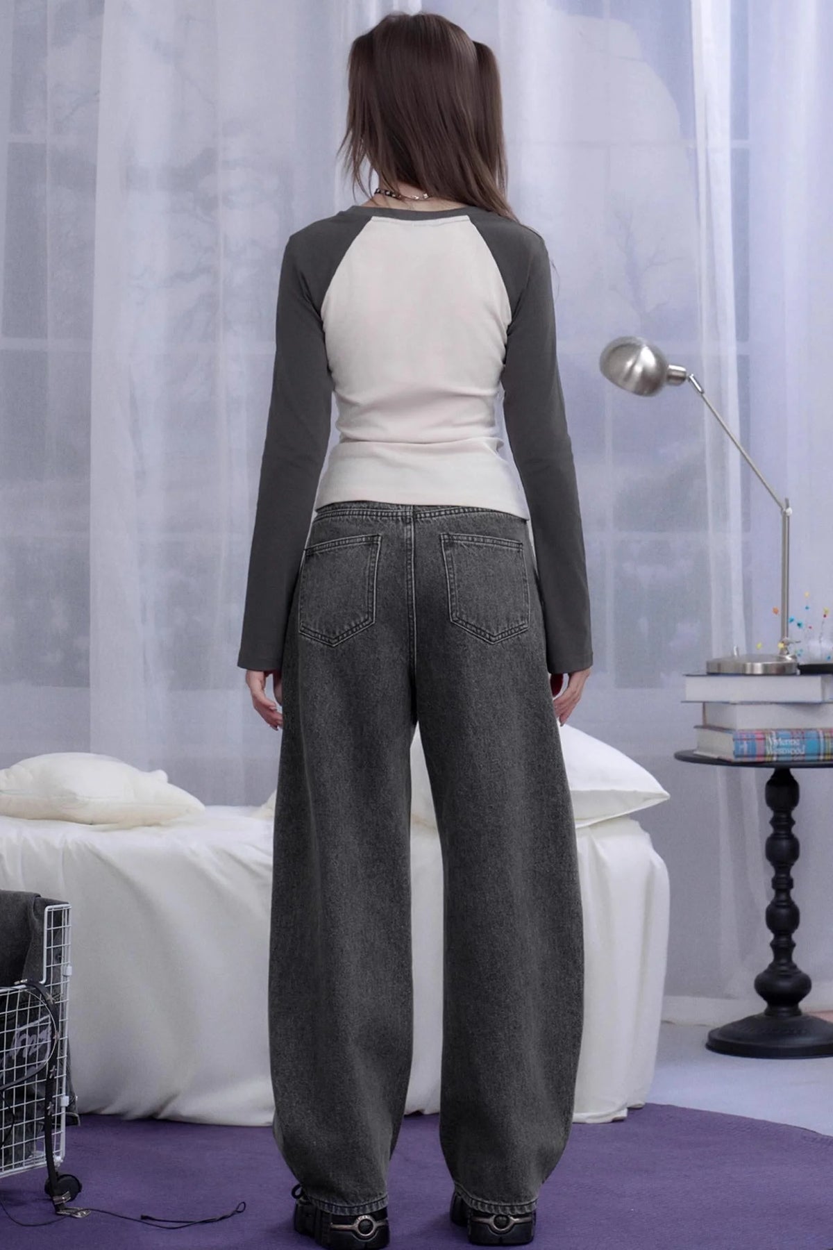 Sweet and Cool Dark Gray Washed Jeans