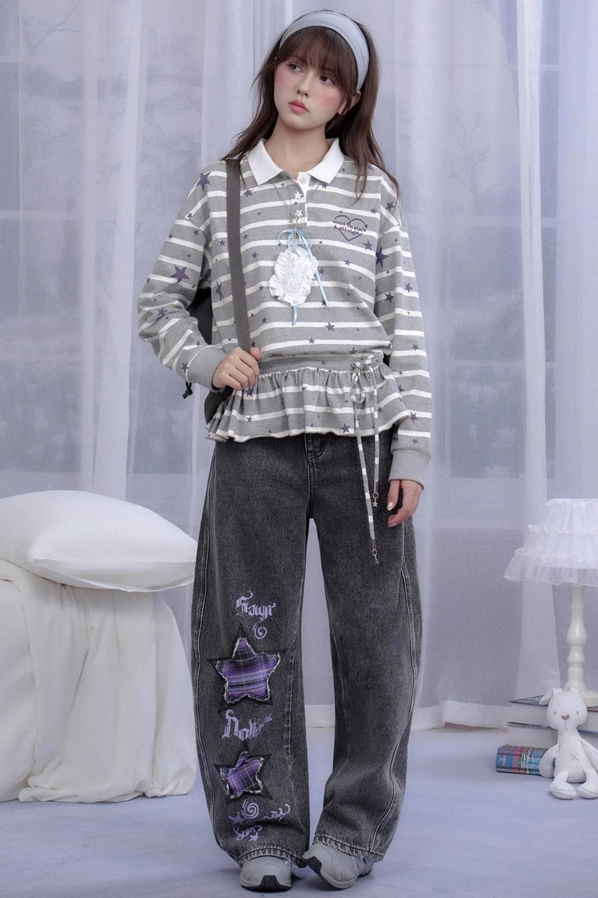 Sweet and Cool Dark Gray Washed Jeans